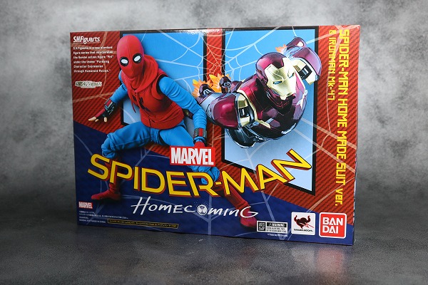 S.H.フィギュアーツ　スパイダーマン（ホームカミング） ホームメイドスーツVer.　 レビュー　箱　パッケージ