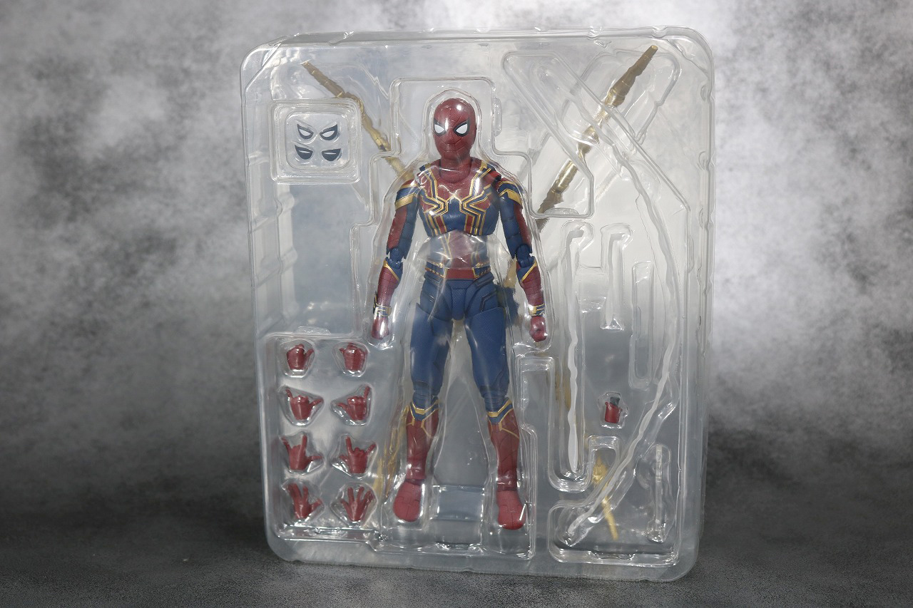 S.H.フィギュアーツ　アイアン　スパイダーマン　アベンジャーズ　インフィニティウォー　レビュー　パッケージ