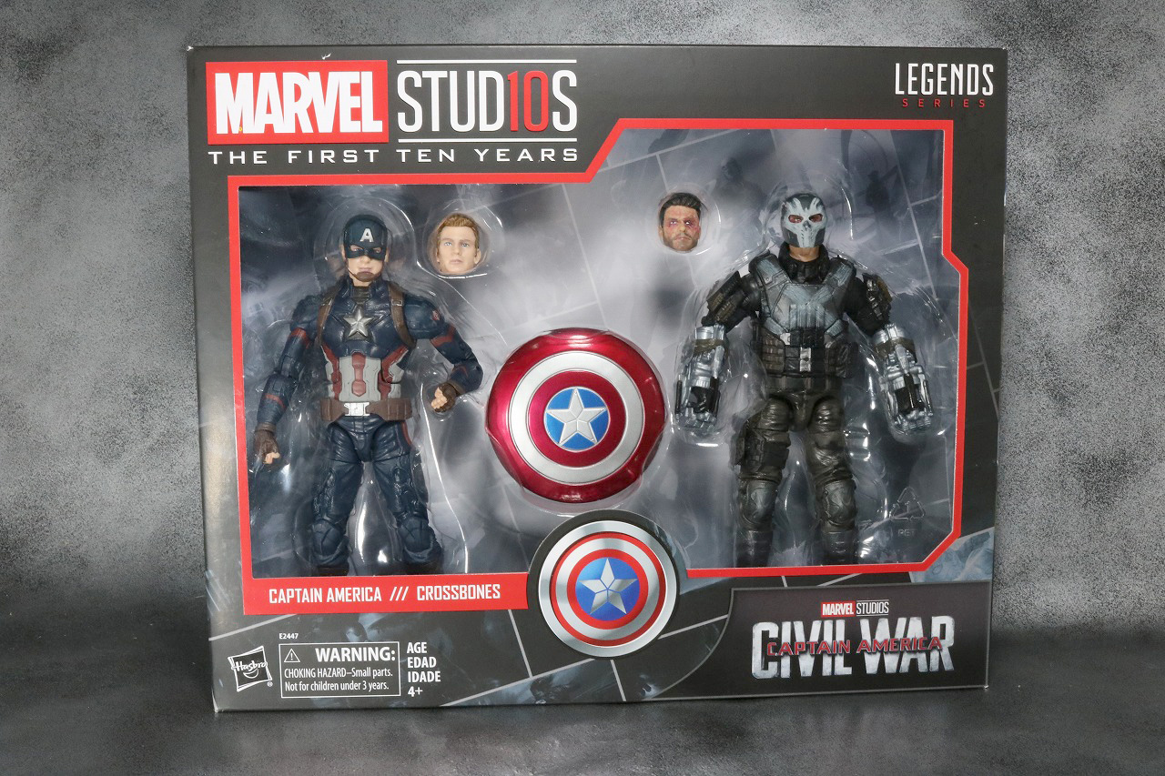 マーベルレジェンド　キャプテンアメリカ　シビルウォー　MCU10周年　レビュー　パッケージ