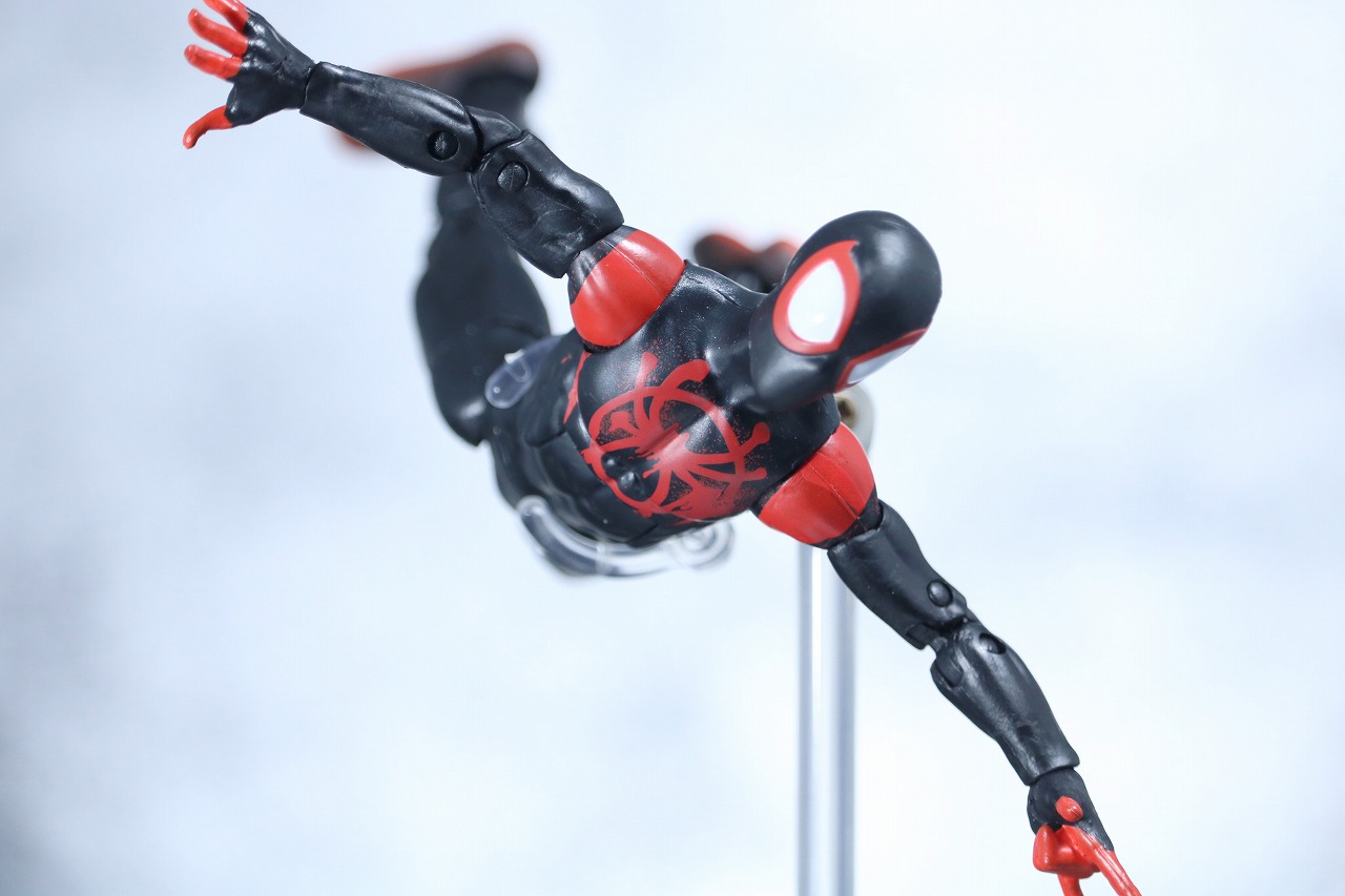 マーベルレジェンド　スパイダーマン　マイルス・モラレス　スパイダーバース　レビュー　アクション