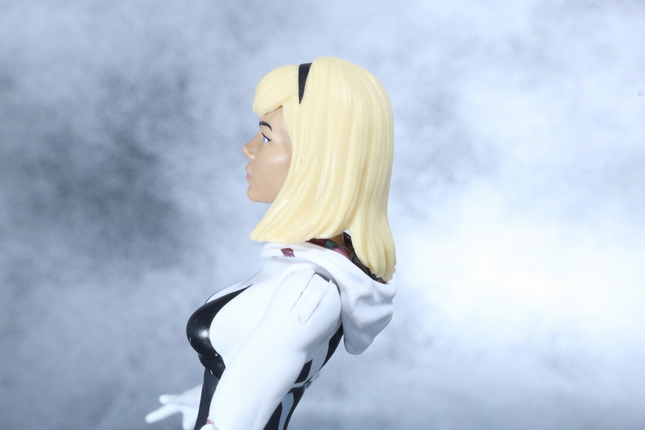 マーベルレジェンド　スパイダーグウェン　レビュー　スパイダーバース　付属品　グウェン・ステイシー　素顔頭部