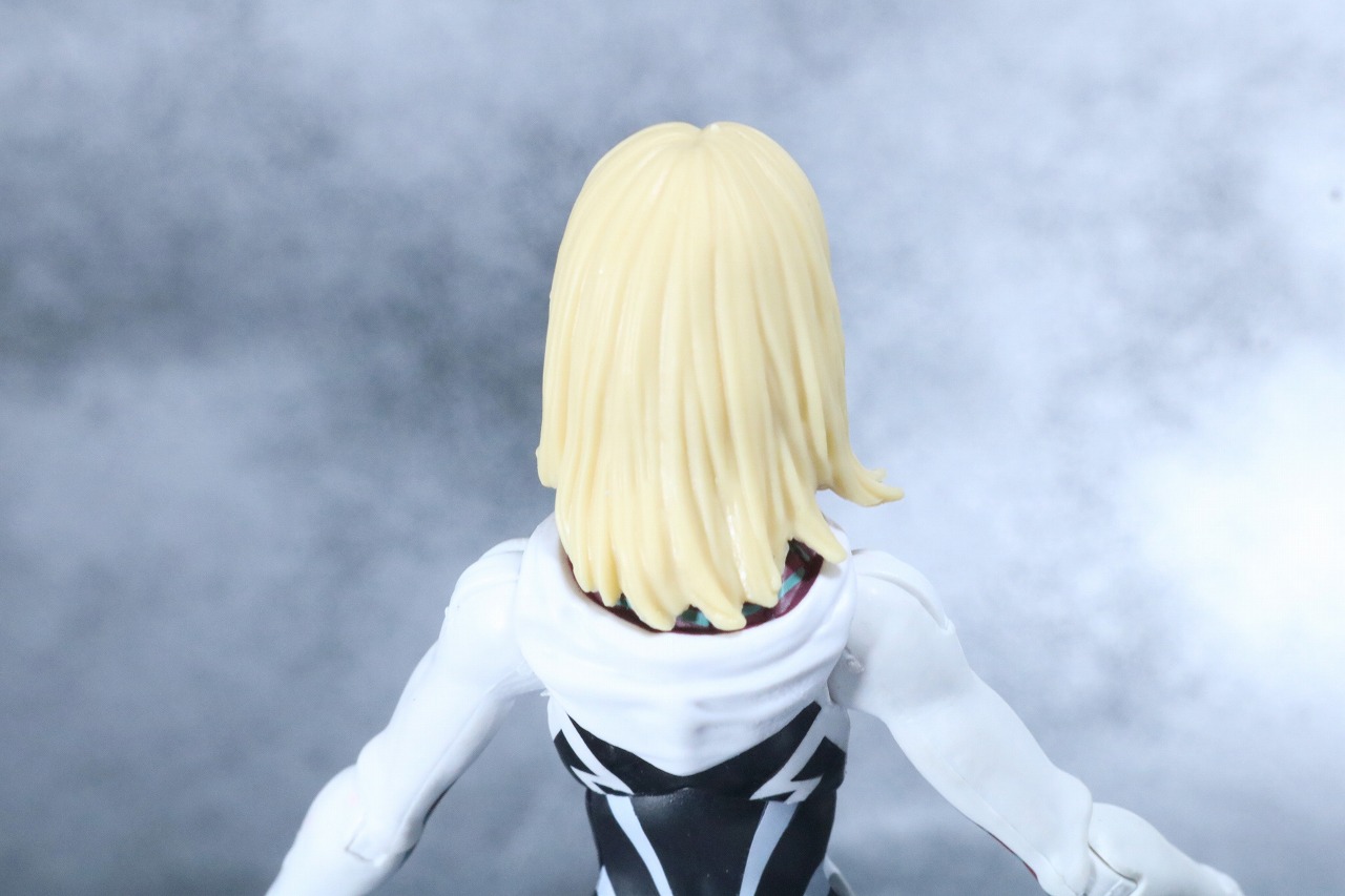 マーベルレジェンド　スパイダーグウェン　レビュー　スパイダーバース　付属品　グウェン・ステイシー　素顔頭部