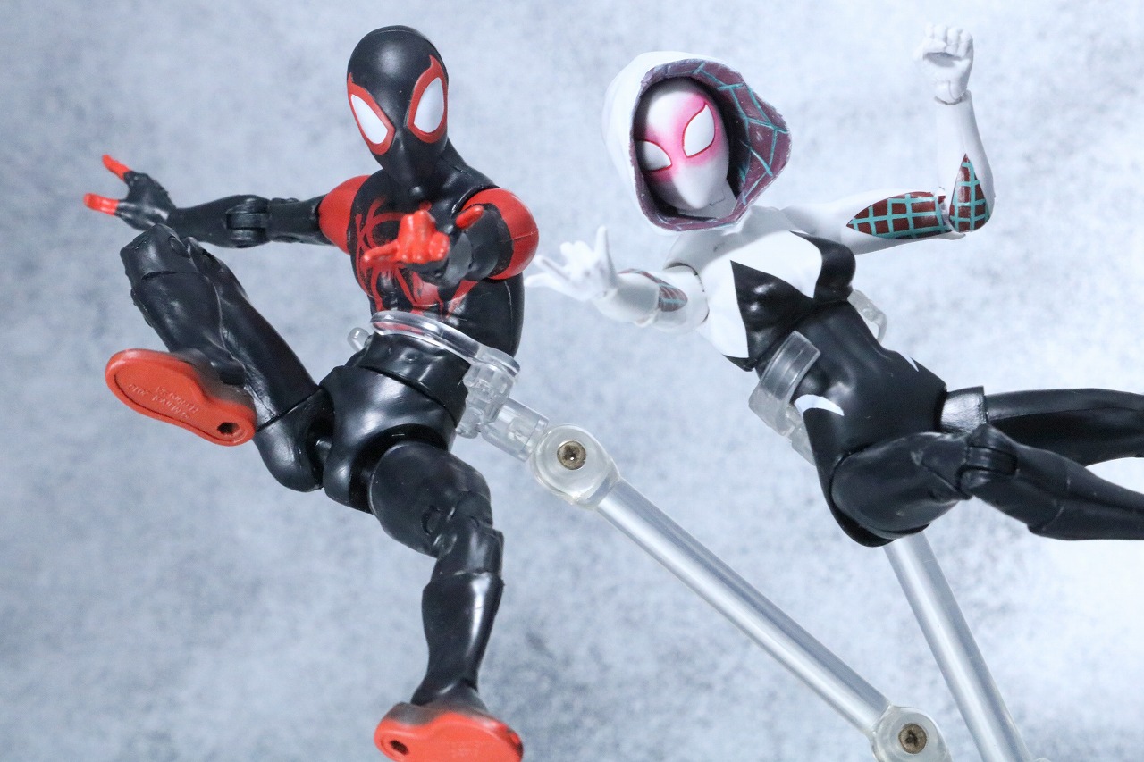 マーベルレジェンド　スパイダーマン　マイルス・モラレス　スパイダーバース　レビュー　アクション