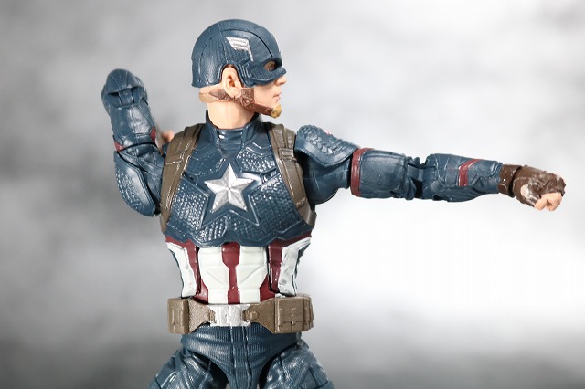 マーベルレジェンド　キャプテンアメリカ（アベンジャーズ／エンドゲーム）　レビュー　ムジョルニア　可動範囲