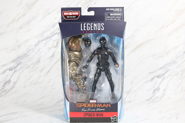 マーベルレジェンド　スパイダーマン　ステルスーツ　レビュー　パッケージ