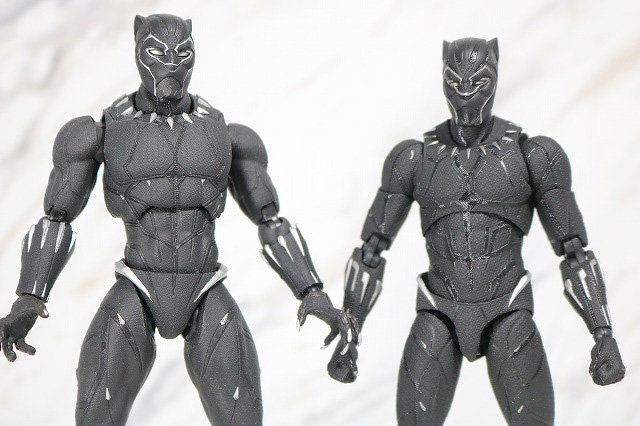 MAFEX　ブラックパンサー　レビュー　全身　S.H.フィギュアーツ　ブラックパンサー　比較