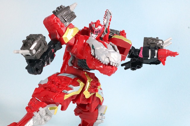 ミニプラ　オプションパーツ　キシリュウオー　フェイスパーツ　開き手　レビュー　アクション