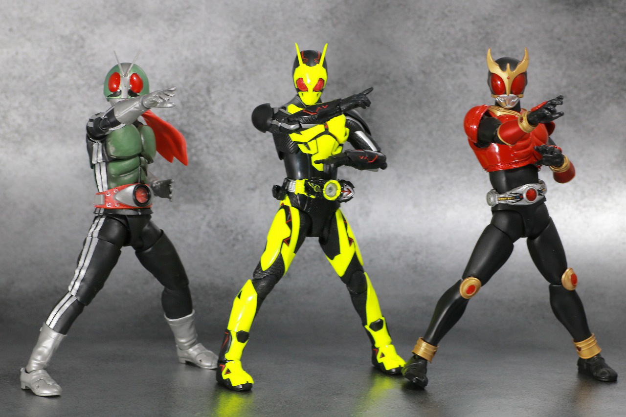 S.H.フィギュアーツ　仮面ライダーゼロワン　ライジングホッパー　レビュー　アクション　仮面ライダークウガ　仮面ライダー新1号　真骨彫製法