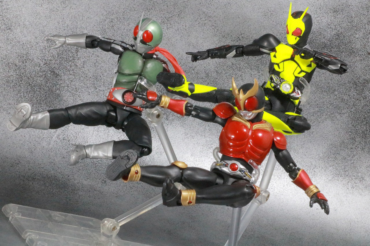 S.H.フィギュアーツ　仮面ライダーゼロワン　ライジングホッパー　レビュー　アクション　仮面ライダークウガ　仮面ライダー新1号　真骨彫製法