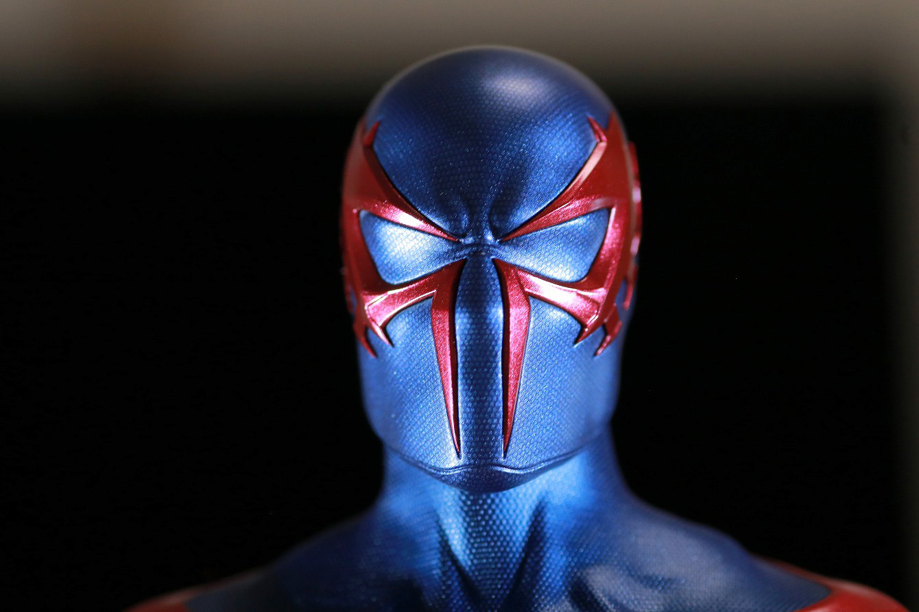 ホットトイズ　ビデオゲームマスターピース　スパイダーマン2099　レビュー　本体　頭部