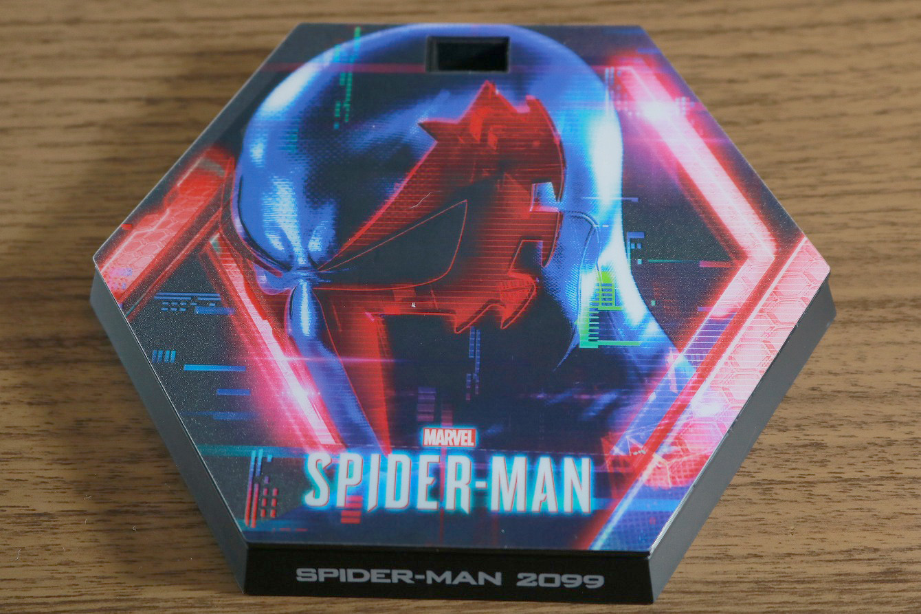 ホットトイズ　ビデオゲームマスターピース　スパイダーマン2099　レビュー　付属品　専用台座