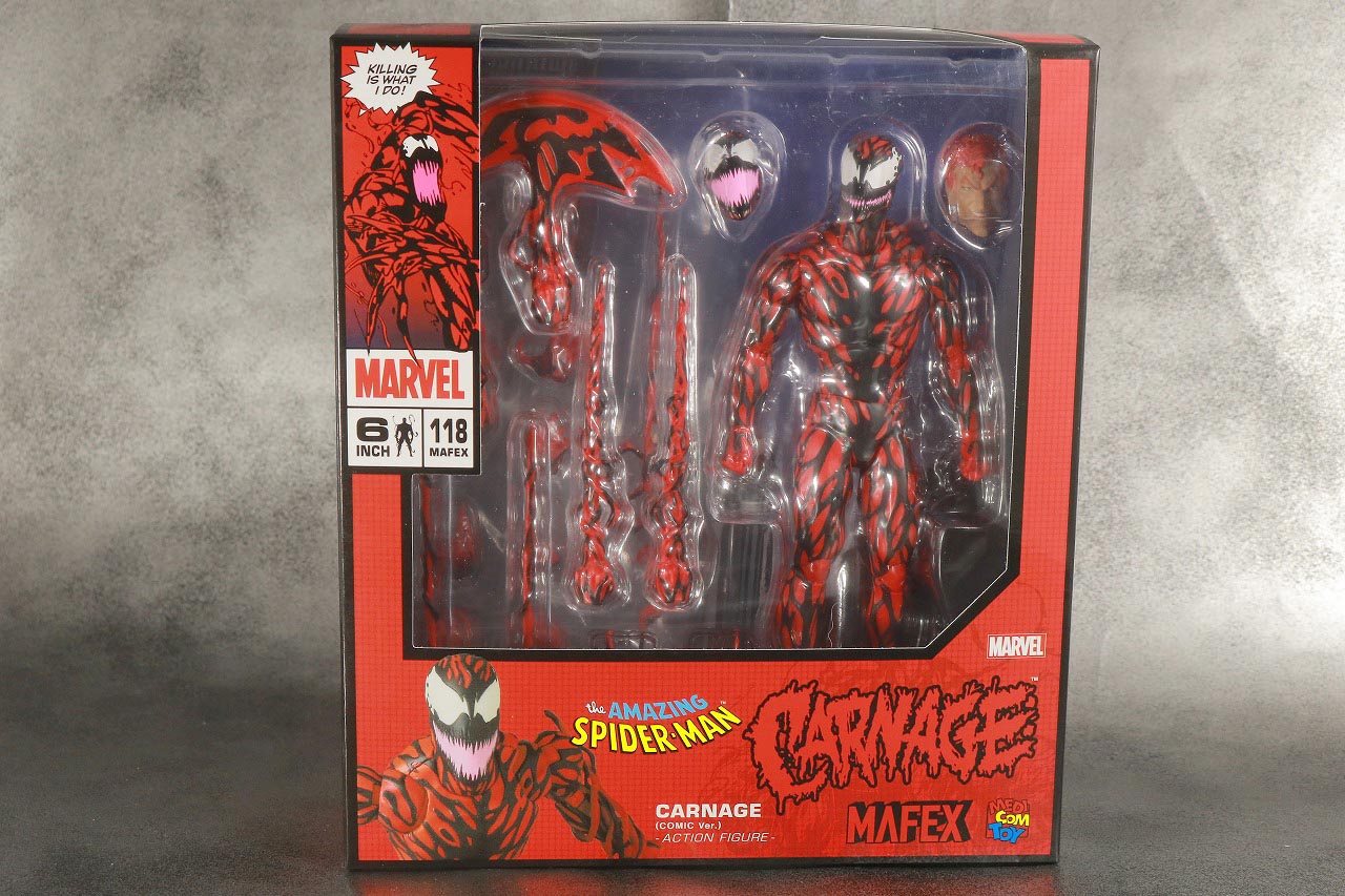 MAFEX　カーネイジ　COMIC Ver.　レビュー　パッケージ