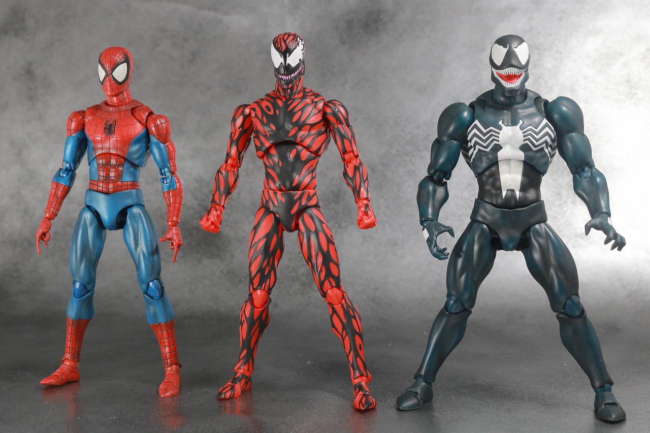 MAFEX　カーネイジ　COMIC Ver.　レビュー　本体　スパイダーマン　ヴぇノム　比較