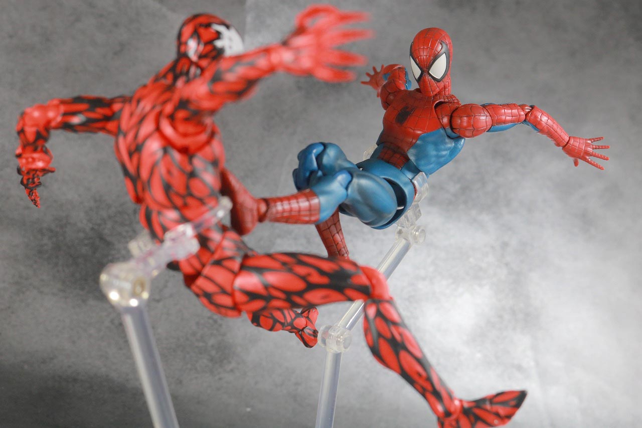 MAFEX　カーネイジ　COMIC Ver.　レビュー　アクション　スパイダーマン