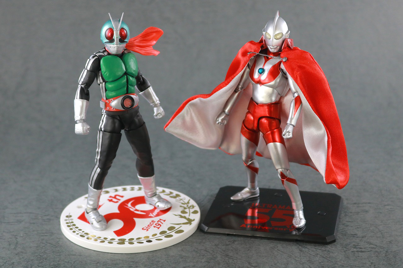 S.H.フィギュアーツ　ウルトラマン 55th Anniversary Ver.　レビュー　アクション　仮面ライダー新1号 50th Anniversary Ver.