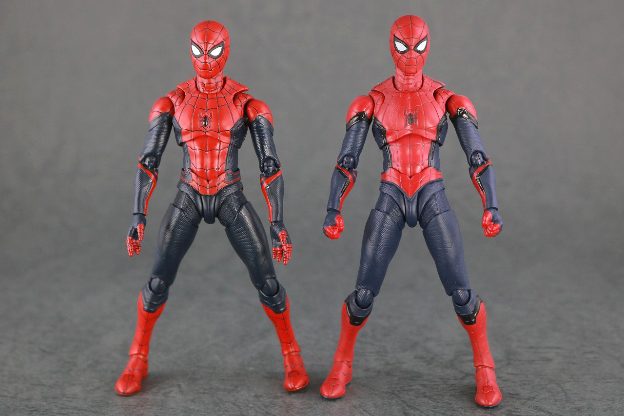 S.H.フィギュアーツ　スパイダーマン アップグレードスーツ（ノー・ウェイ・ホーム）　本体　比較