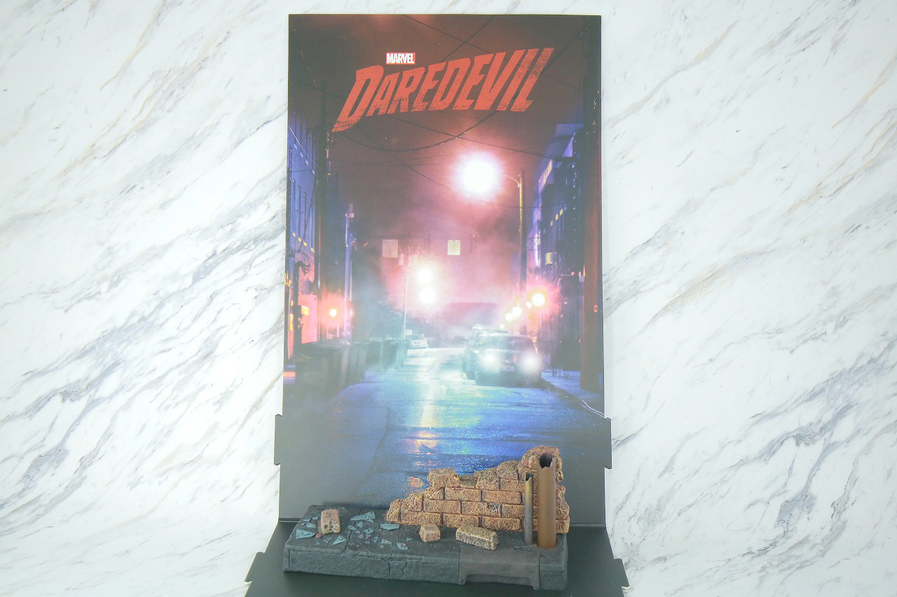 ホットトイズ　テレビ・マスターピース　デアデビル　レビュー　付属品　背景紙