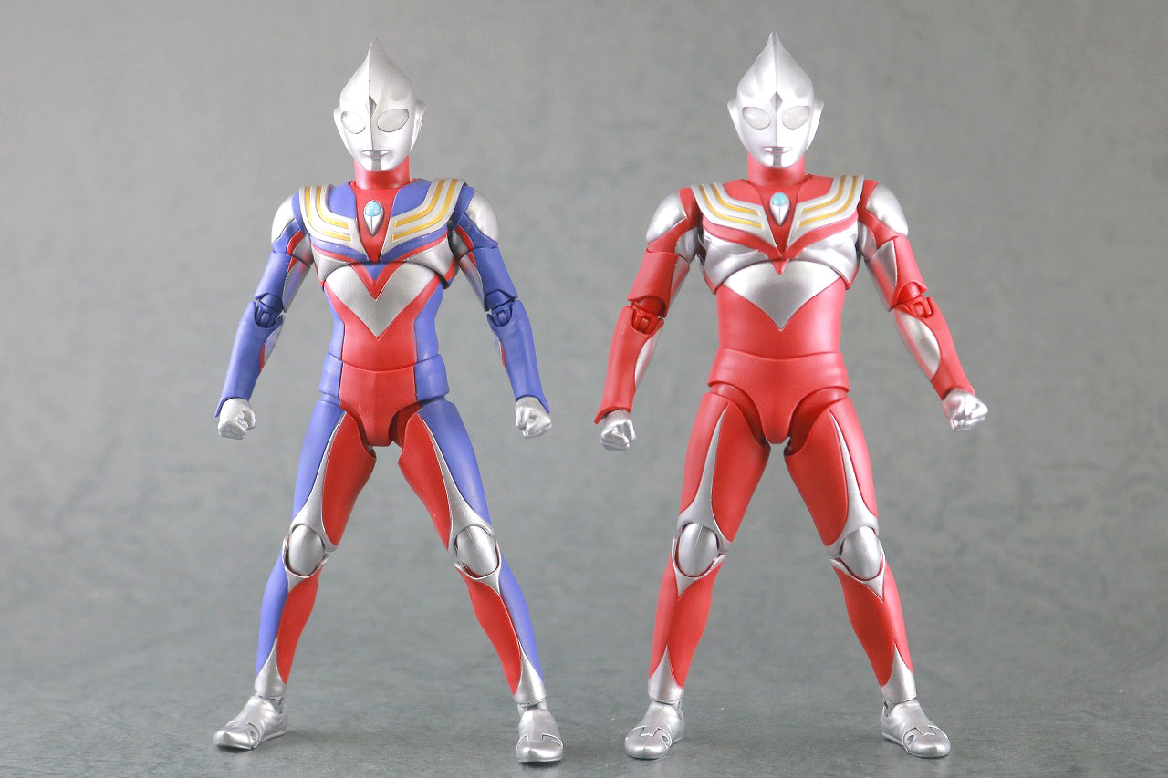 S.H.フィギュアーツ　ウルトラマンティガ パワータイプ　真骨彫製法　レビュー　本体 マルチタイプ　比較