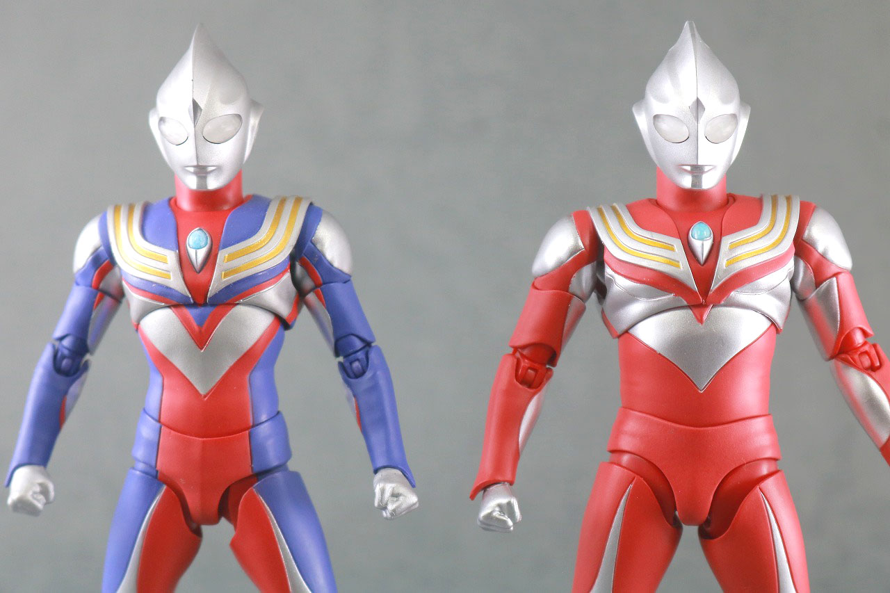 S.H.フィギュアーツ　ウルトラマンティガ パワータイプ　真骨彫製法　レビュー　本体 マルチタイプ　比較