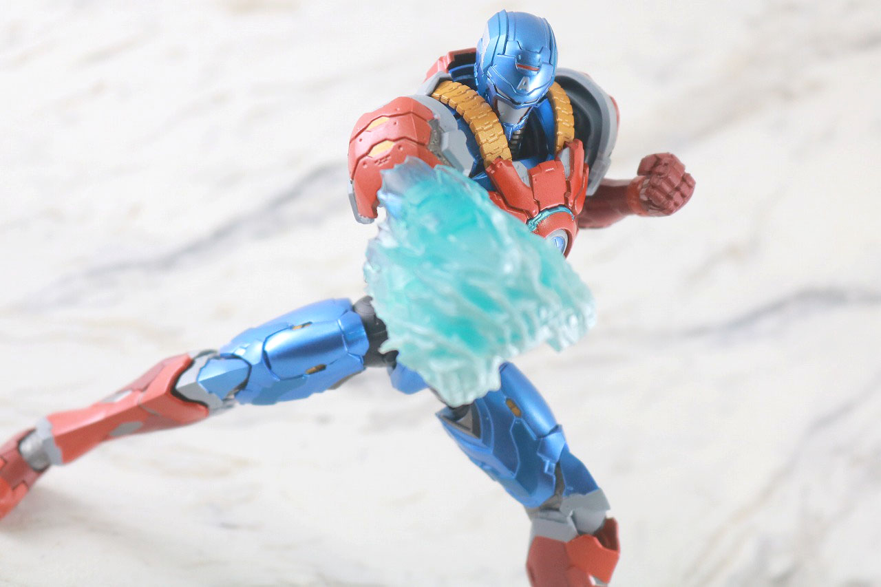 S.H.フィギュアーツ　キャプテン・アメリカ（テック・オン・アベンジャーズ）　レビュー　DH-10　アクション