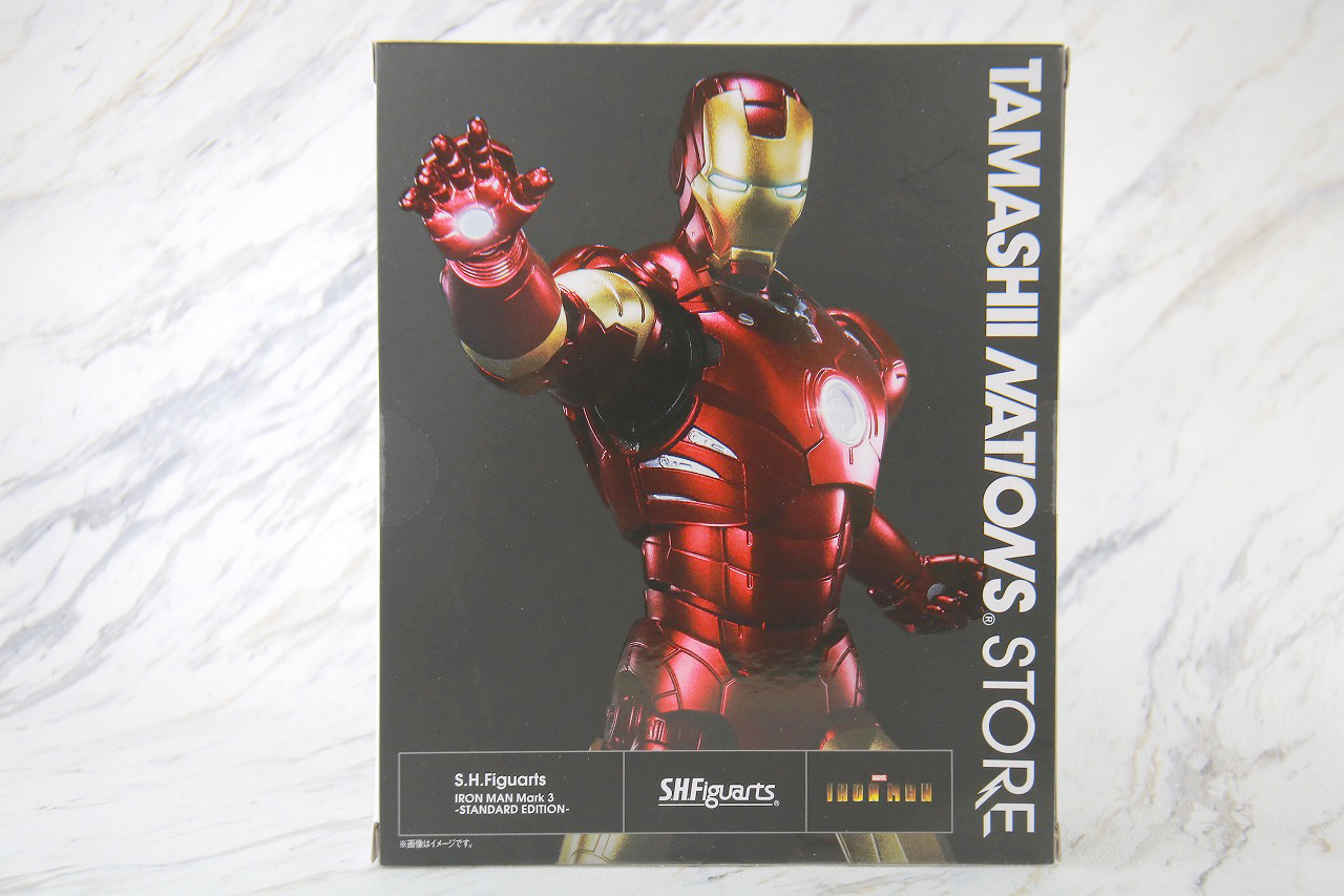 S.H.フィギュアーツ　アイアンマン　マーク3　STANDARD EDITION　レビュー　パッケージ