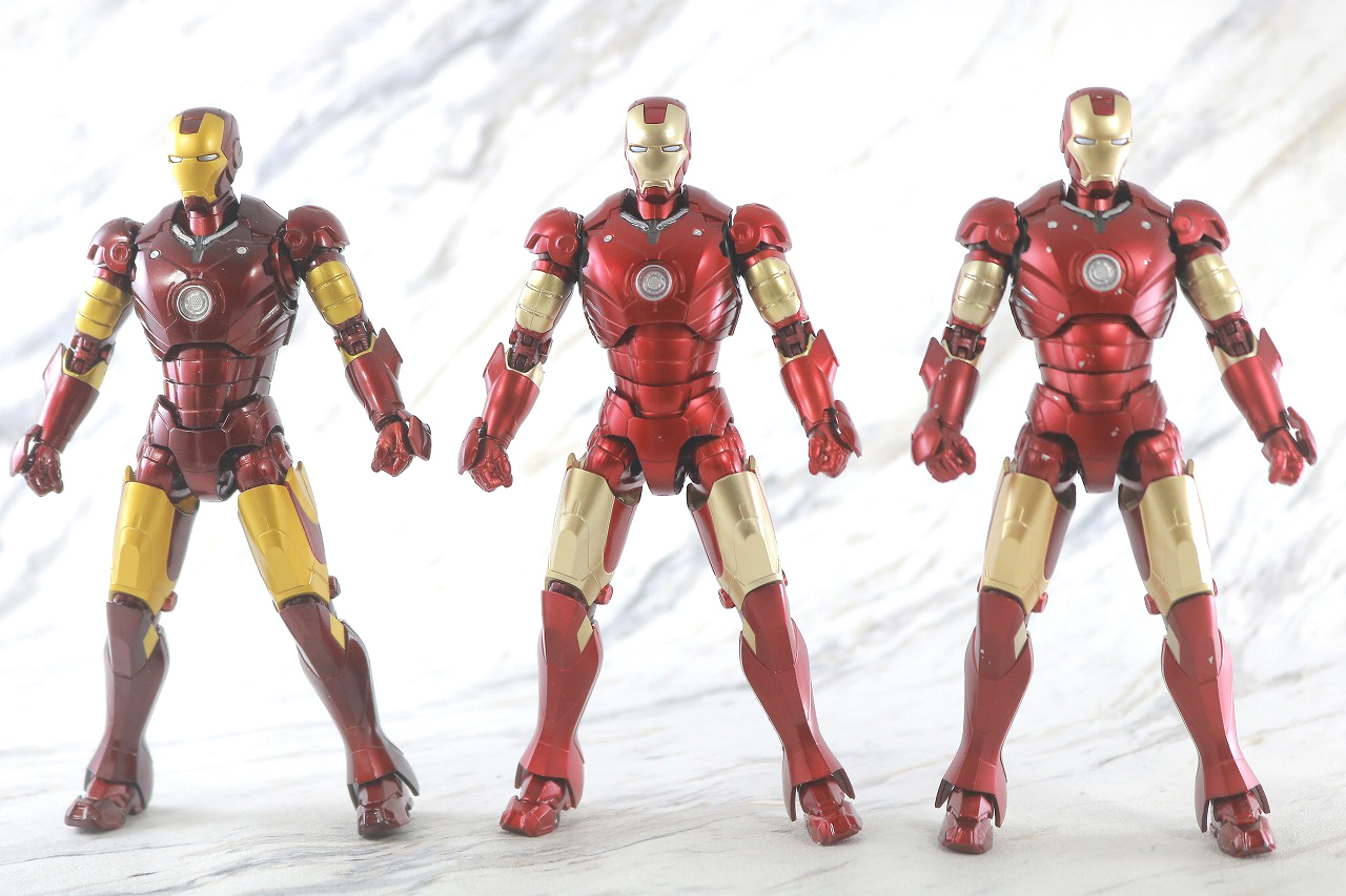 S.H.フィギュアーツ　アイアンマン　マーク3　STANDARD EDITION　レビュー　本体　Birts of Iron Man　比較