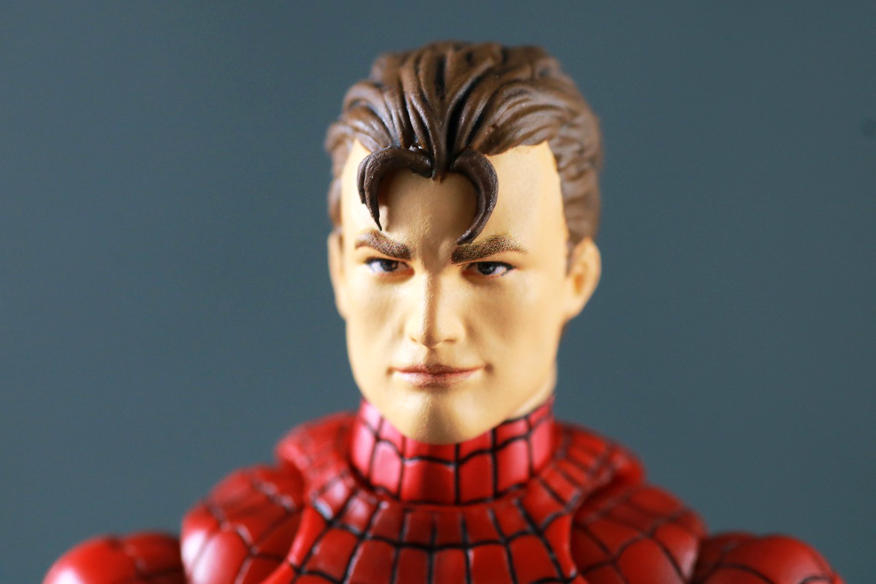 MAFEX　スパイダーマン Comic Ver.　再販版　レビュー　付属品　ピーター・パーカー素顔ヘッド
