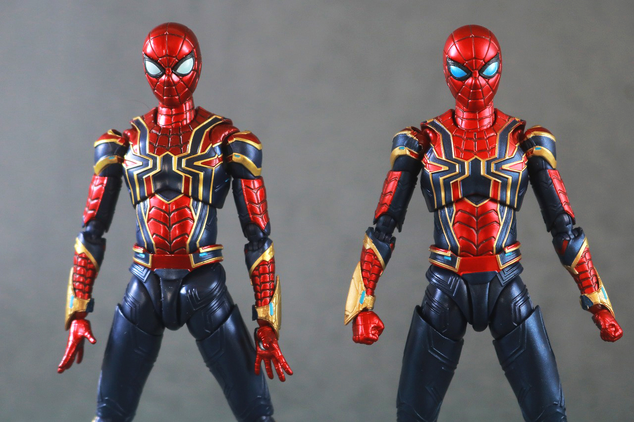 S.H.フィギュアーツ　アイアン・スパイダー（『スパイダーマン：ノー・ウェイ・ホーム』）　レビュー　本体　アベンジャーズ　エンドゲーム　ファイナル・バトル・エディション　比較