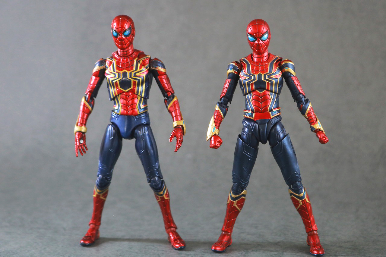 S.H.フィギュアーツ　アイアン・スパイダー（『スパイダーマン：ノー・ウェイ・ホーム』）　レビュー　本体　MAFEX　アベンジャーズ　エンドゲーム　比較