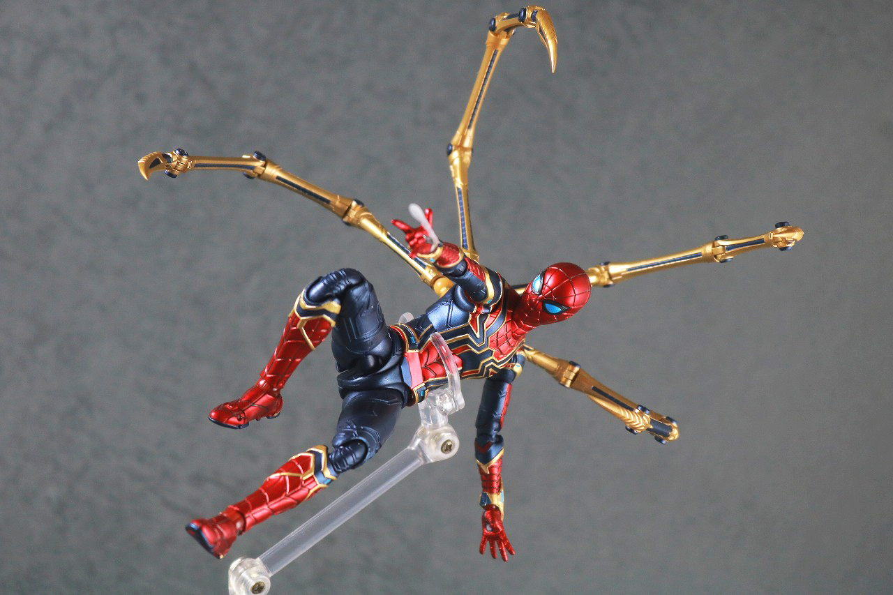 S.H.フィギュアーツ　アイアン・スパイダー（『スパイダーマン：ノー・ウェイ・ホーム』）　レビュー　アクション