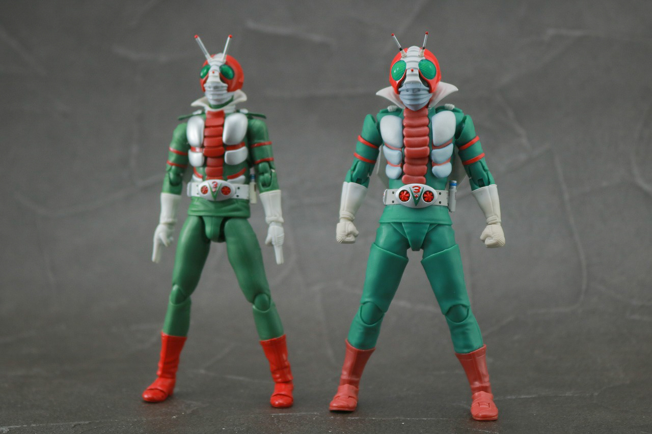 S.H.フィギュアーツ　仮面ライダーV3　真骨彫製法　レビュー　本体　比較