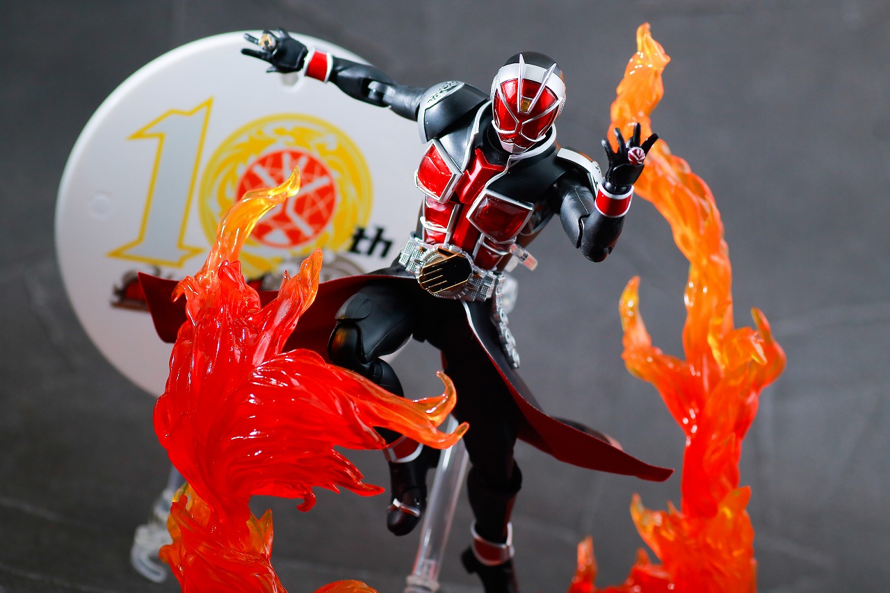 S.H.フィギュアーツ　仮面ライダーウィザード フレイムスタイル 真骨彫製法 10th Anniversary Ver.　レビュー
