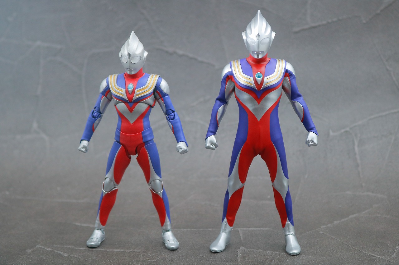 alphamax　アルファマックス　ウルトラマンティガ　マルチタイプ　レビュー　本体　S.H.フィギュアーツ　真骨彫製法　比較