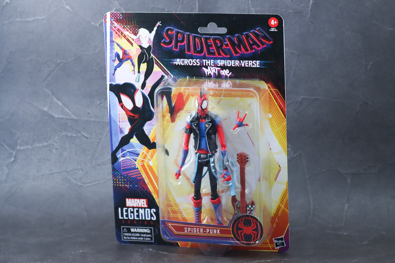 マーベルレジェンド　スパイダーパンク（スパイダーマン　アクロス・ザ・スパイダーバース）　レビュー　パッケージ