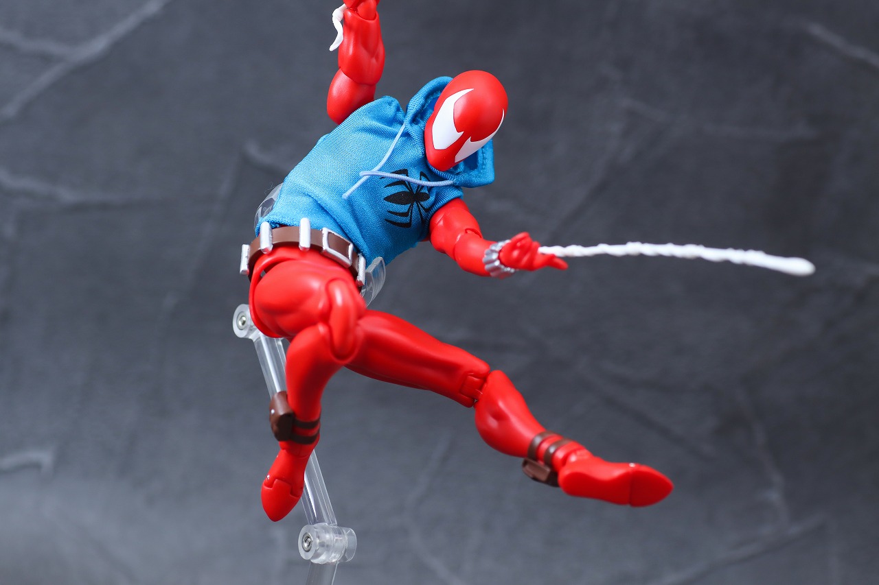 MAFEX　スカーレット・スパイダー　レビュー　アクション