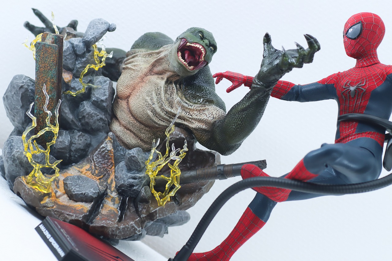 ホットトイズ　リザード　ジオラマ台座　アメイジング・スパイダーマン　ノー・ウェイ・ホーム　レビュー　アクション