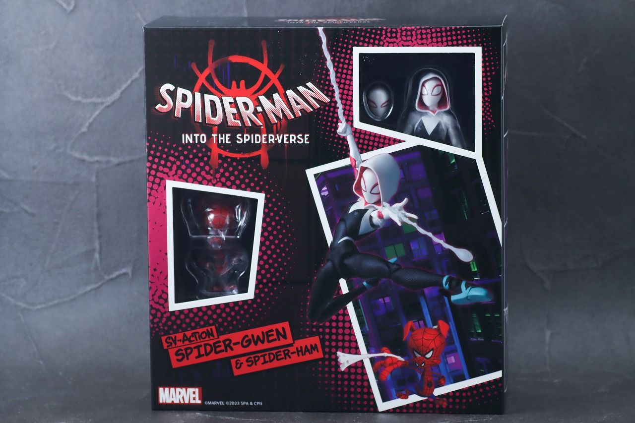 千値練 SVアクション　スパイダー・グウェン＆スパイダーハム　レビュー　パッケージ