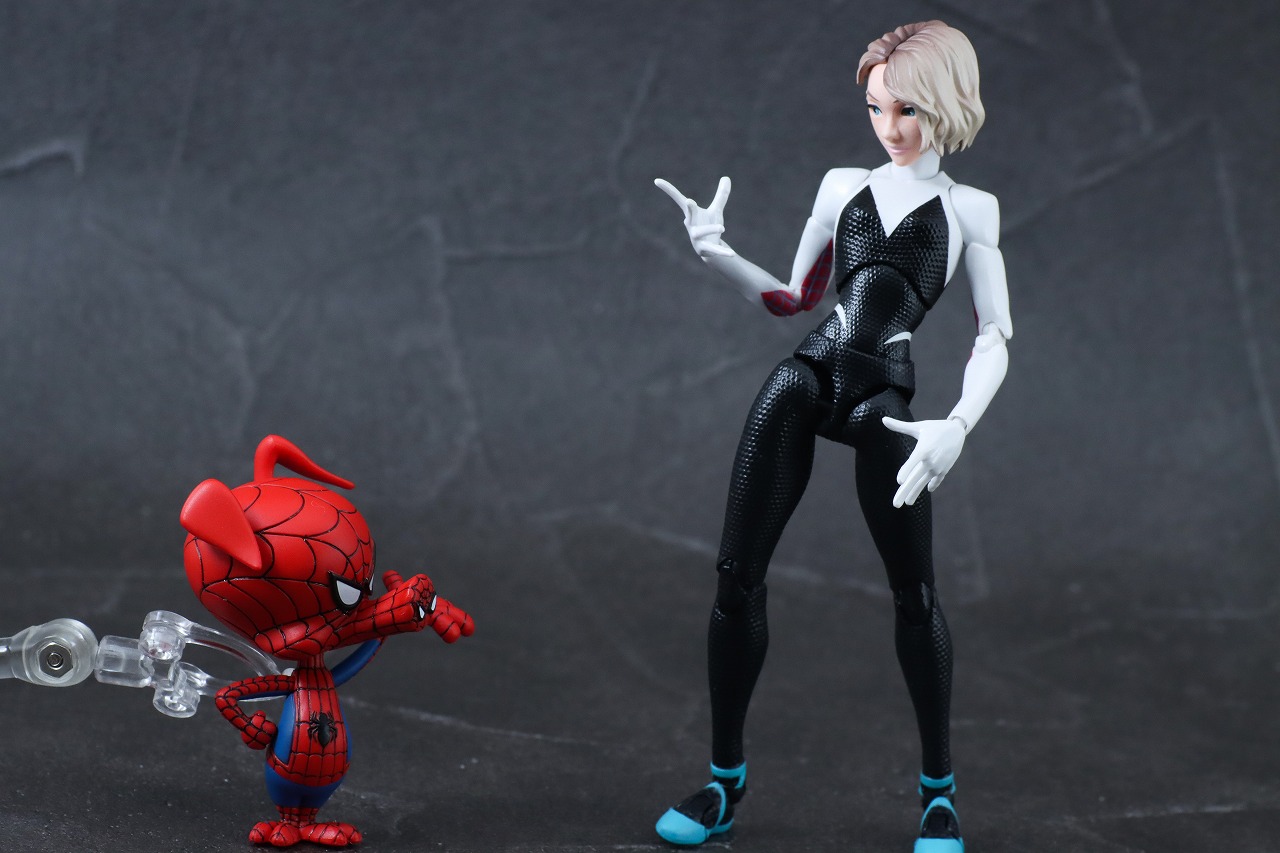 千値練 SVアクション　スパイダー・グウェン＆スパイダーハム　レビュー　アクション