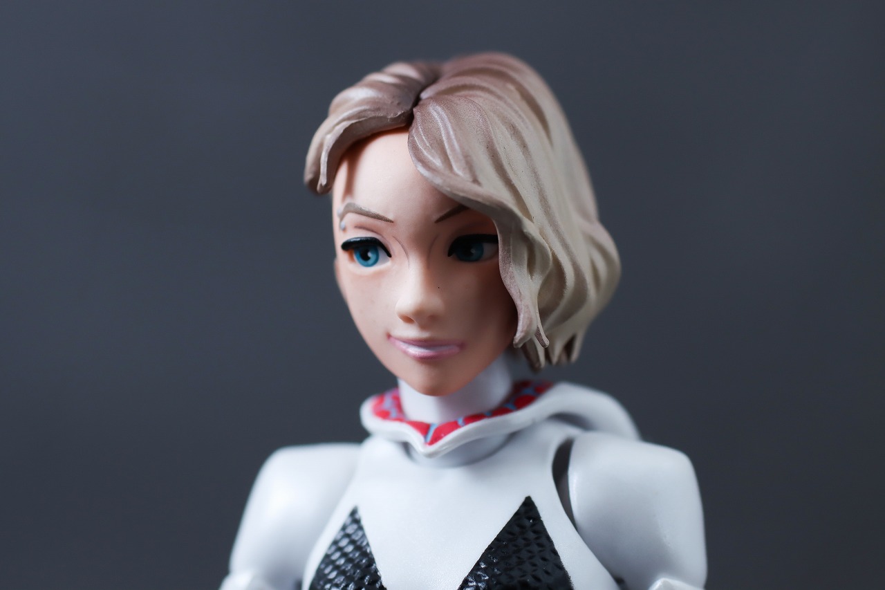 千値練 SVアクション　スパイダー・グウェン　レビュー　付属品　素顔ヘッド