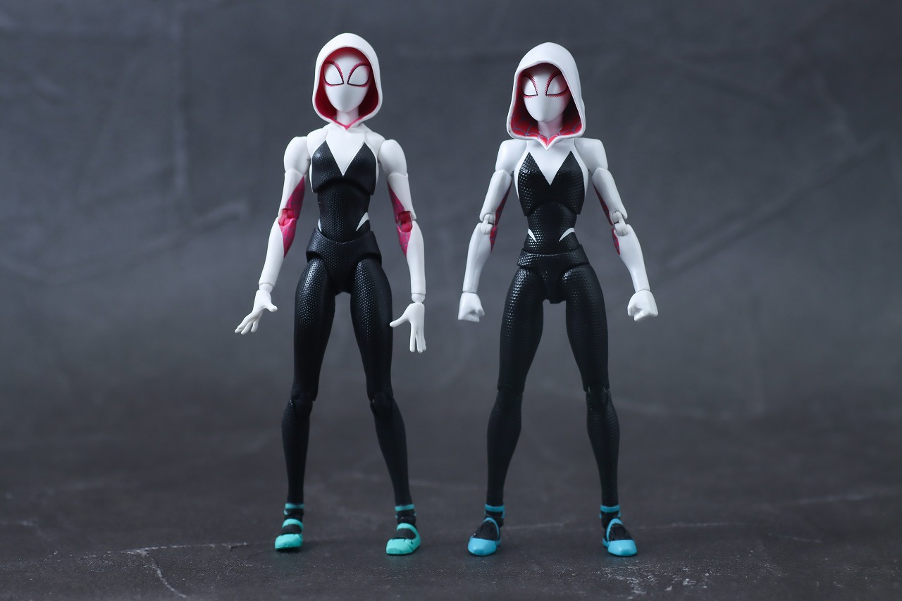 千値練 SVアクション　スパイダー・グウェン　レビュー　本体　MAFEX　比較