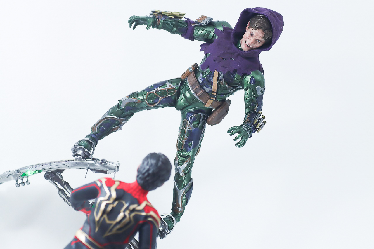 ホットトイズ　ムービー・マスターピース　グリーン・ゴブリン（アップグレードスーツ）　レビュー　アクション　スパイダーマン　インテグレーテッドスーツ