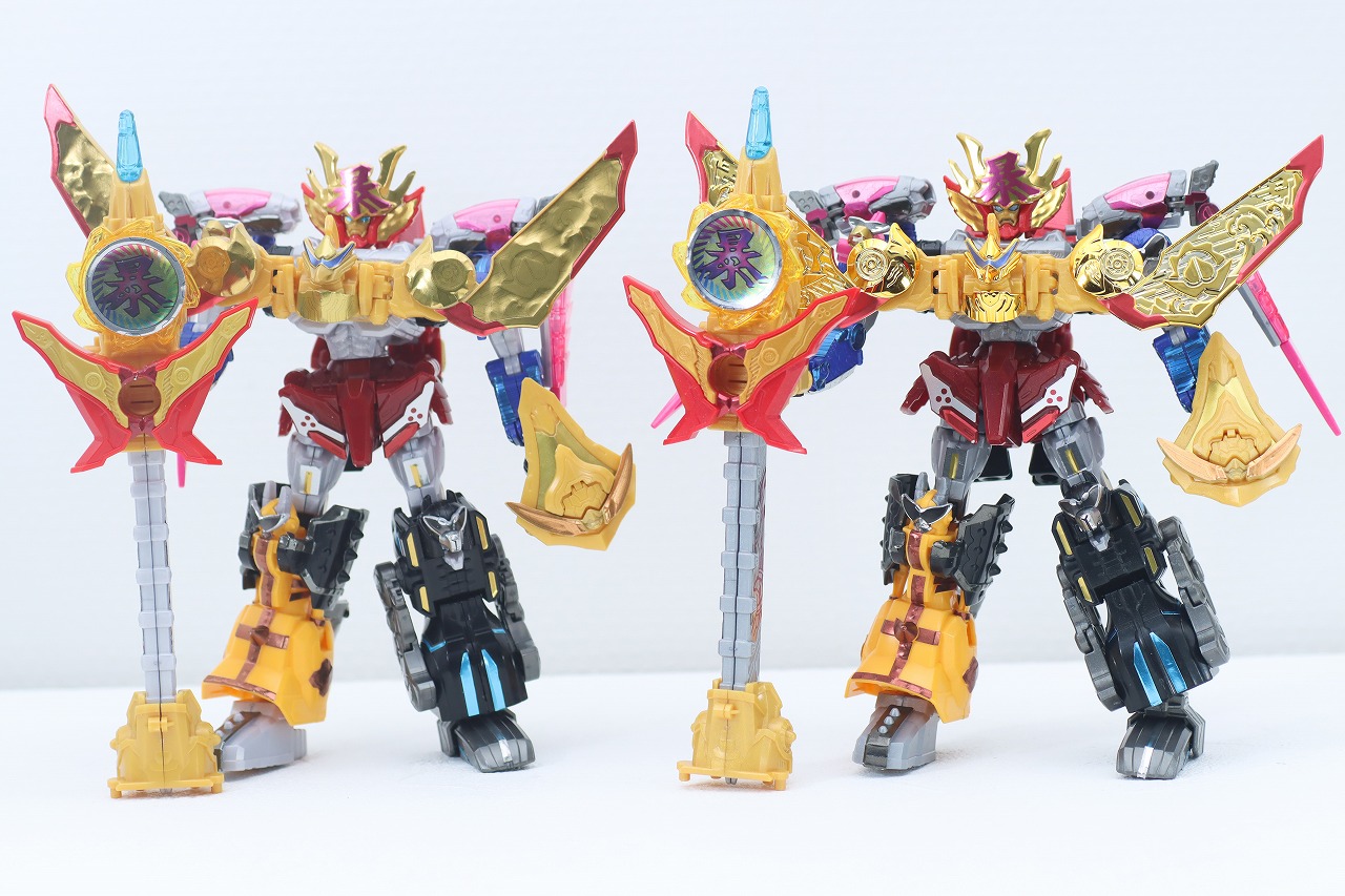 ミニプラ　トラドラオニタイジン極 お祭りメタリックVer.　レビュー　ゴールドンオニタイジン　本体　通常版　比較