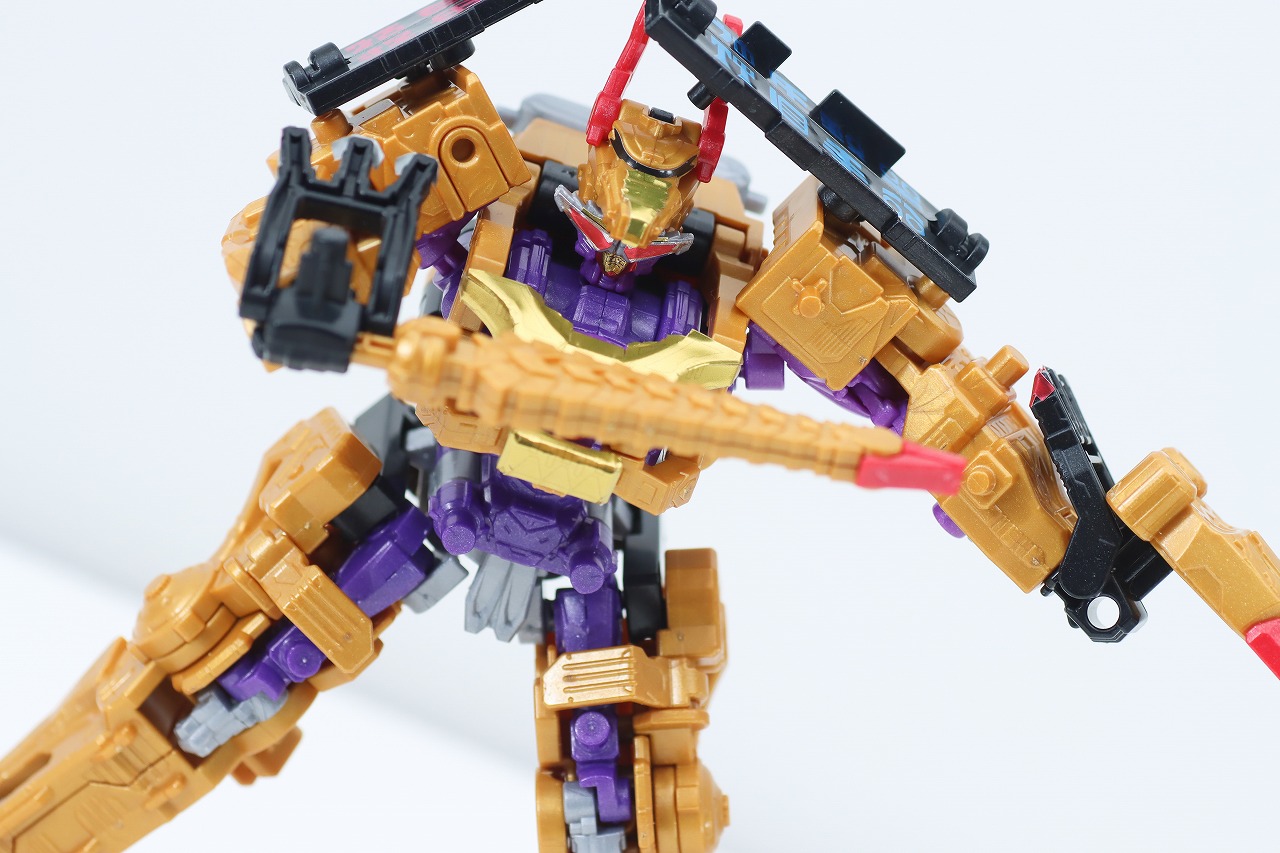 ミニプラ　トラドラオニタイジン極 お祭りメタリックVer.　レビュー　虎龍攻神（トラドラゴンジン）　アクション