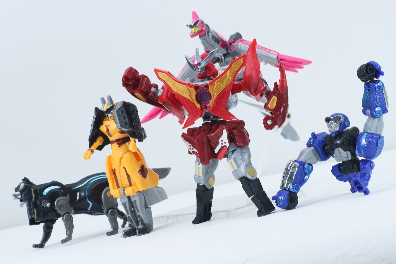 ミニプラ　トラドラオニタイジン極 お祭りメタリックVer.　レビュー　ロボタロウ　アクション