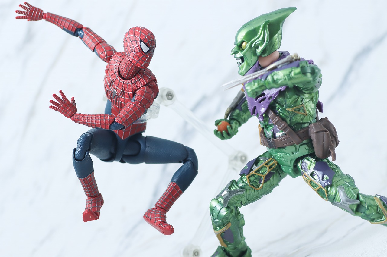 マーベルレジェンド　グリーン・ゴブリン アップグレードスーツ　レビュー　アクション　フレンドリーネイバーフッドスパイダーマン