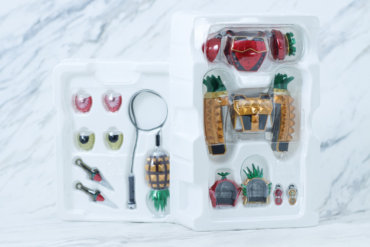 S.H.フィギュアーツ 真骨彫製法　仮面ライダー鎧武 パインアームズ＆イチゴアームズ　レビュー　パッケージ