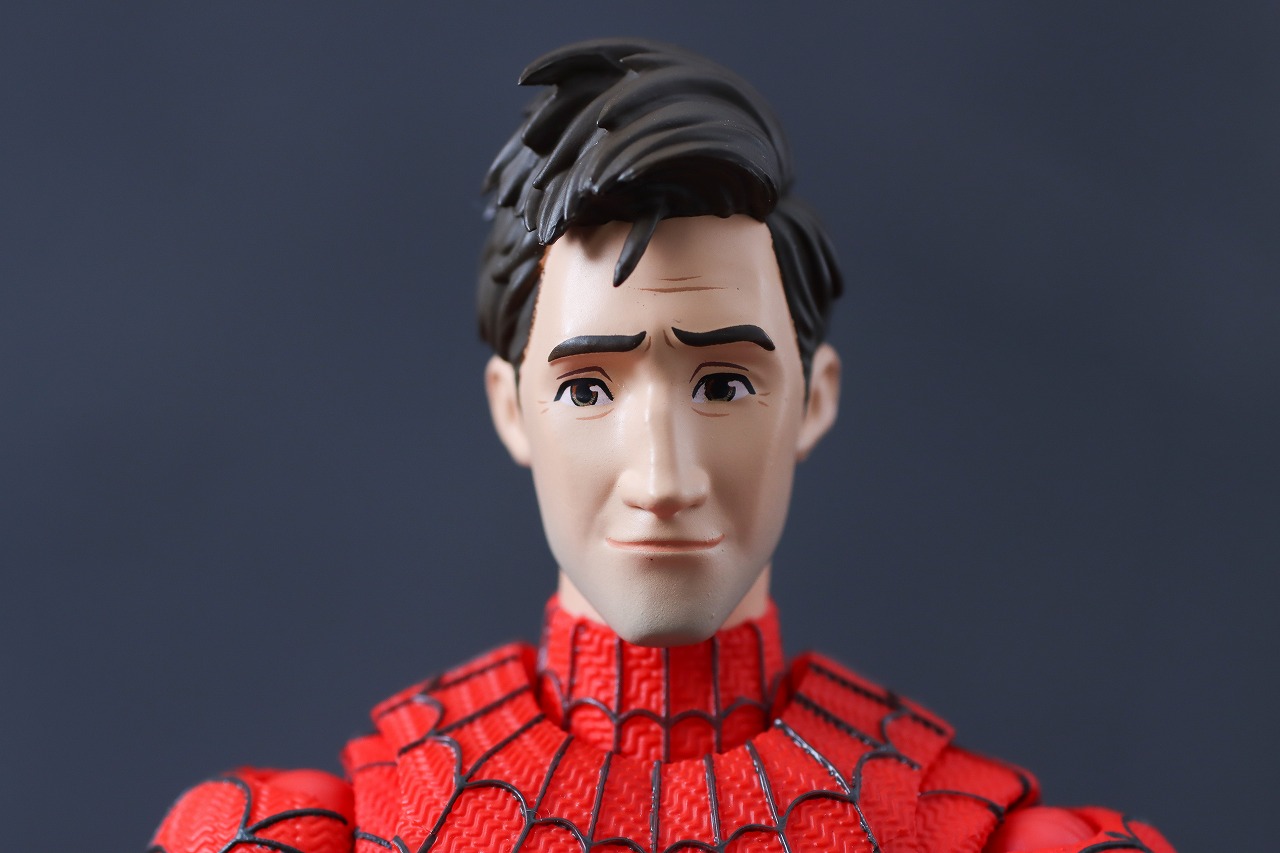 S.H.フィギュアーツ　ピーター・B・パーカー＆メイデイ・パーカー（スパイダーマン：アクロス・ザ・スパイダーバース）　レビュー　付属品　素顔ヘッド