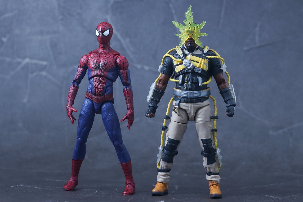 マーベルレジェンド　エレクトロ　スパイダーマン　ノー・ウェイ・ホーム　レビュー　本体　アメイジング・スパイダーマン　比較