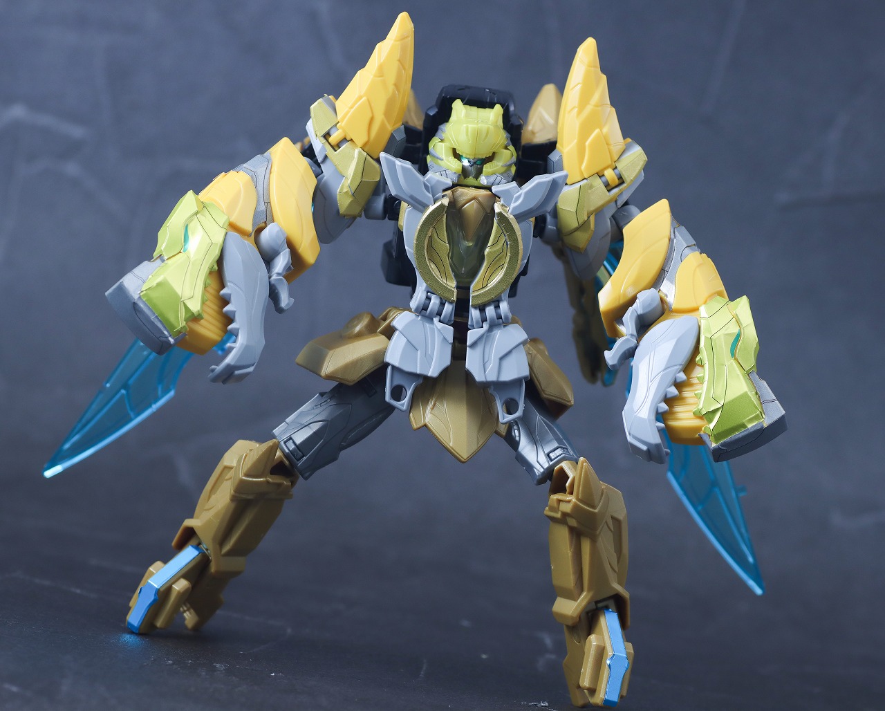 ミニプラ　ティラノハンマー50　テガソードイエロー　レビュー　アクション