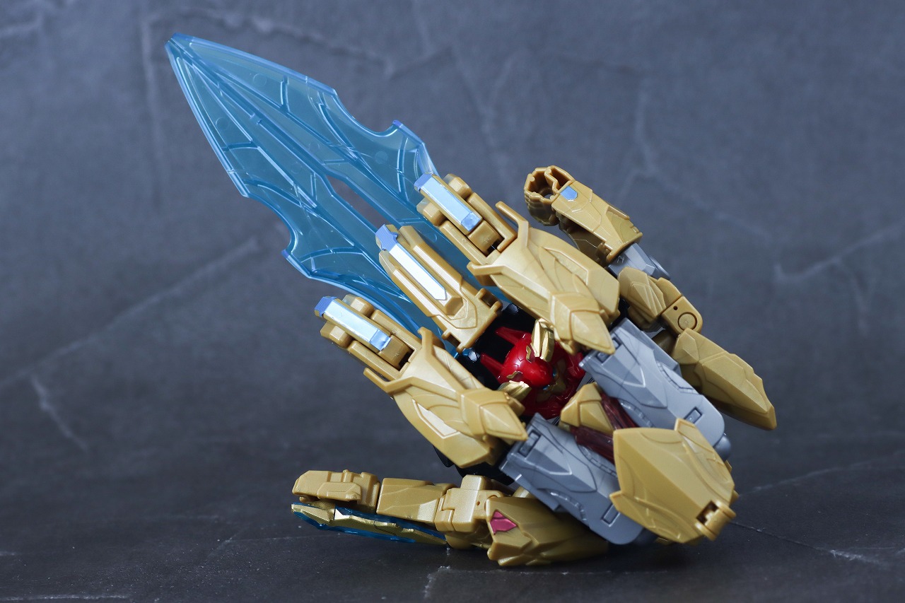 ミニプラ　テガソードレッド　レビュー　変形